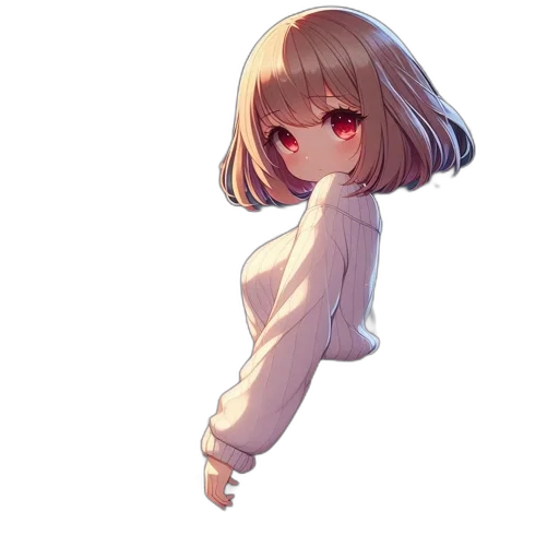 dress, hair, creature, jacket transparent PNG cut-out