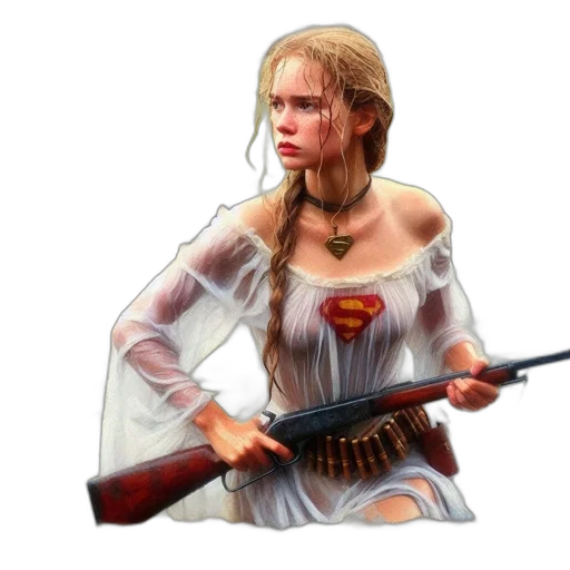weapon, dress, concept art, comic book art transparent PNG cut-out