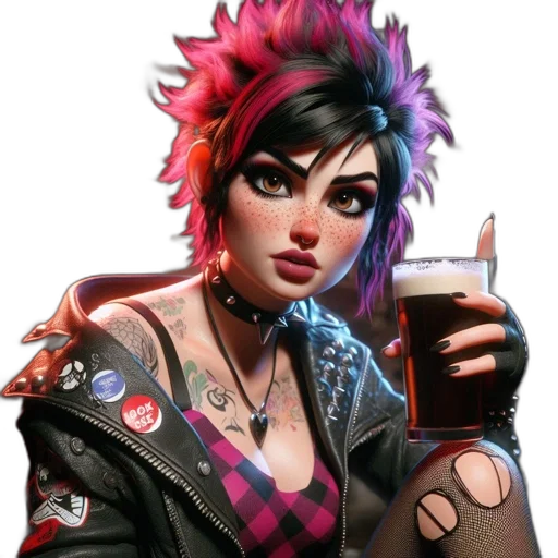 jacket, weapon, face, cyberpunk transparent PNG cut-out