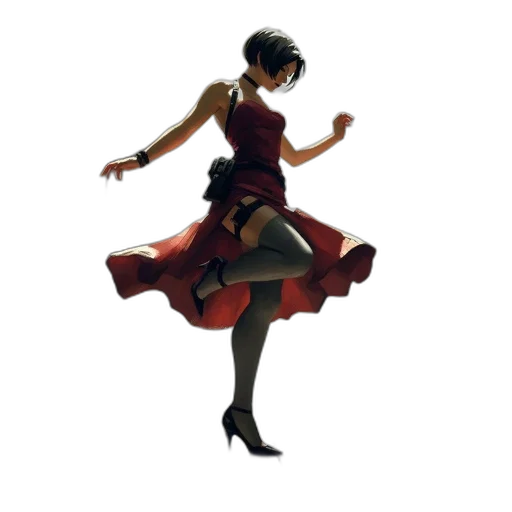 dress, shoes, concept art, 3d render transparent PNG cut-out