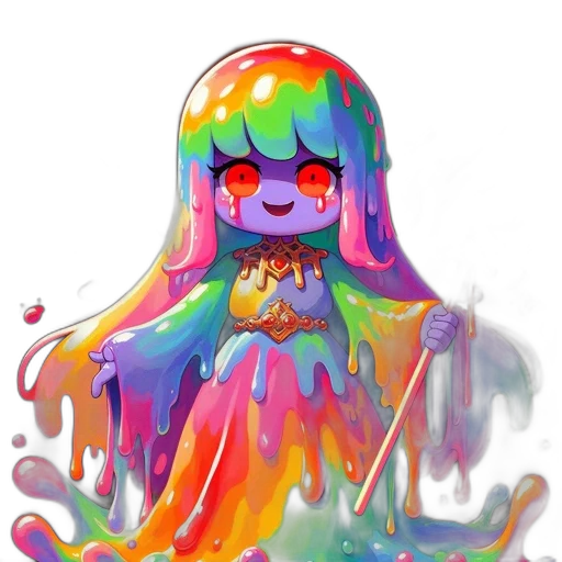 creature, dress, hair, watercolor transparent PNG cut-out