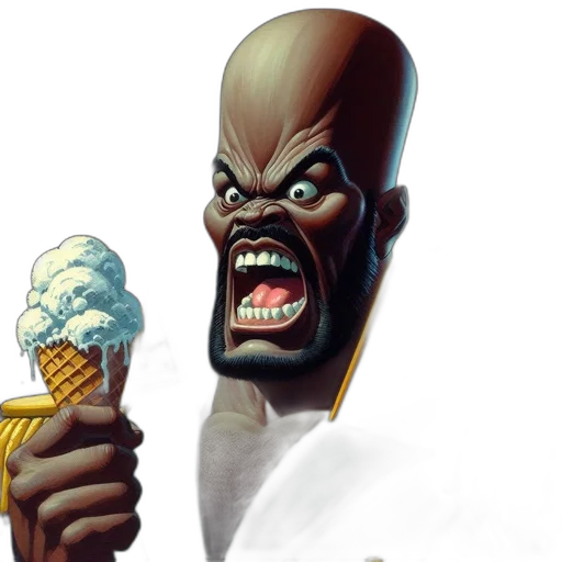 staff, face, food, creature transparent PNG cut-out