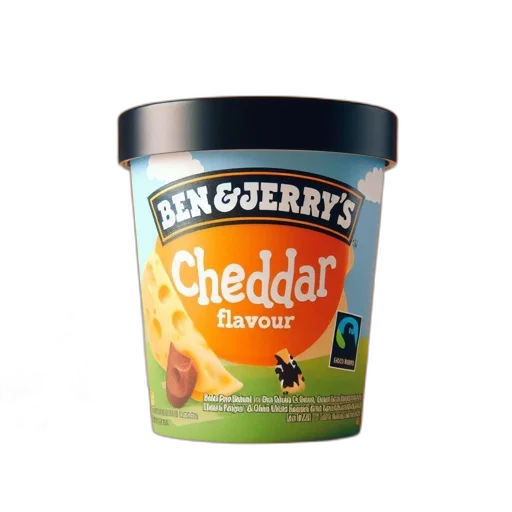 food, 3d render, ben, jerry transparent PNG cut-out