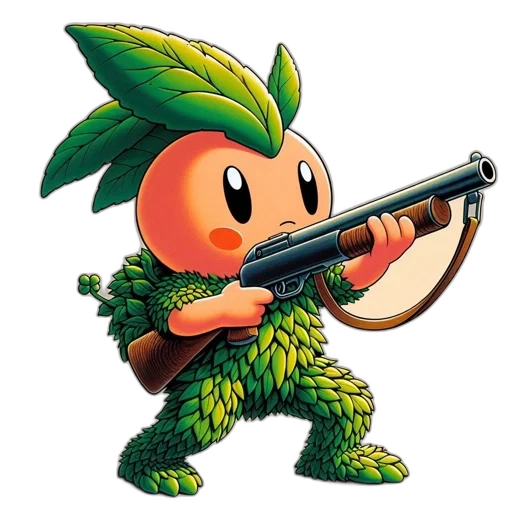 weapon, animal, staff, creature transparent PNG cut-out