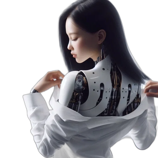 dress, robot, jacket, jewelry transparent PNG cut-out