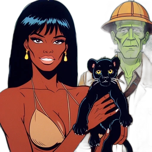 comic book art, concept art, cartoon, fire transparent PNG cut-out