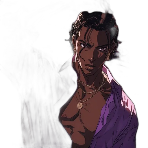 jacket, face, concept art, watercolor transparent PNG cut-out