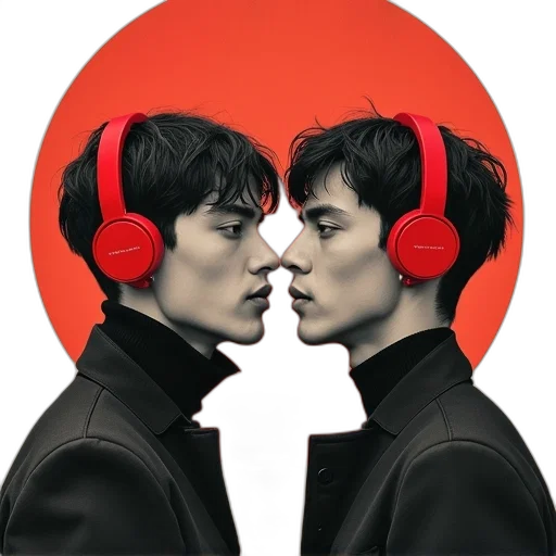 mask, face, jacket, concept art transparent PNG cut-out