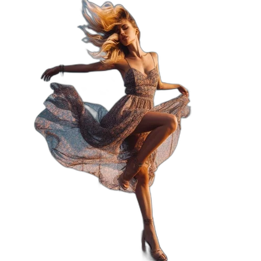 dress, hair, creature, dragon transparent PNG cut-out