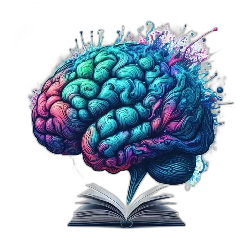 crown, illustrated, brain, adorned transparent PNG cut-out