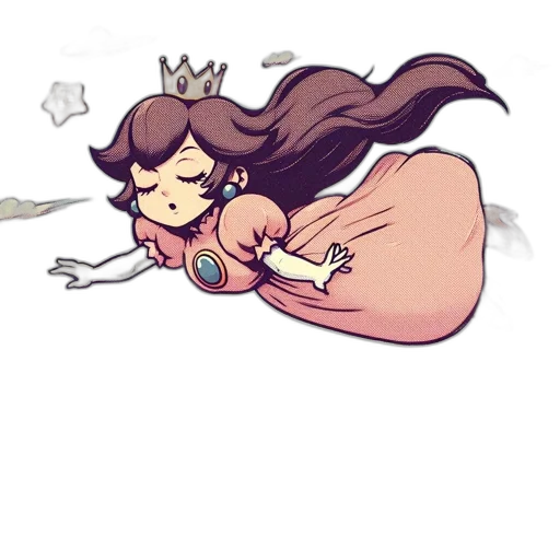crown, staff, dress, creature transparent PNG cut-out