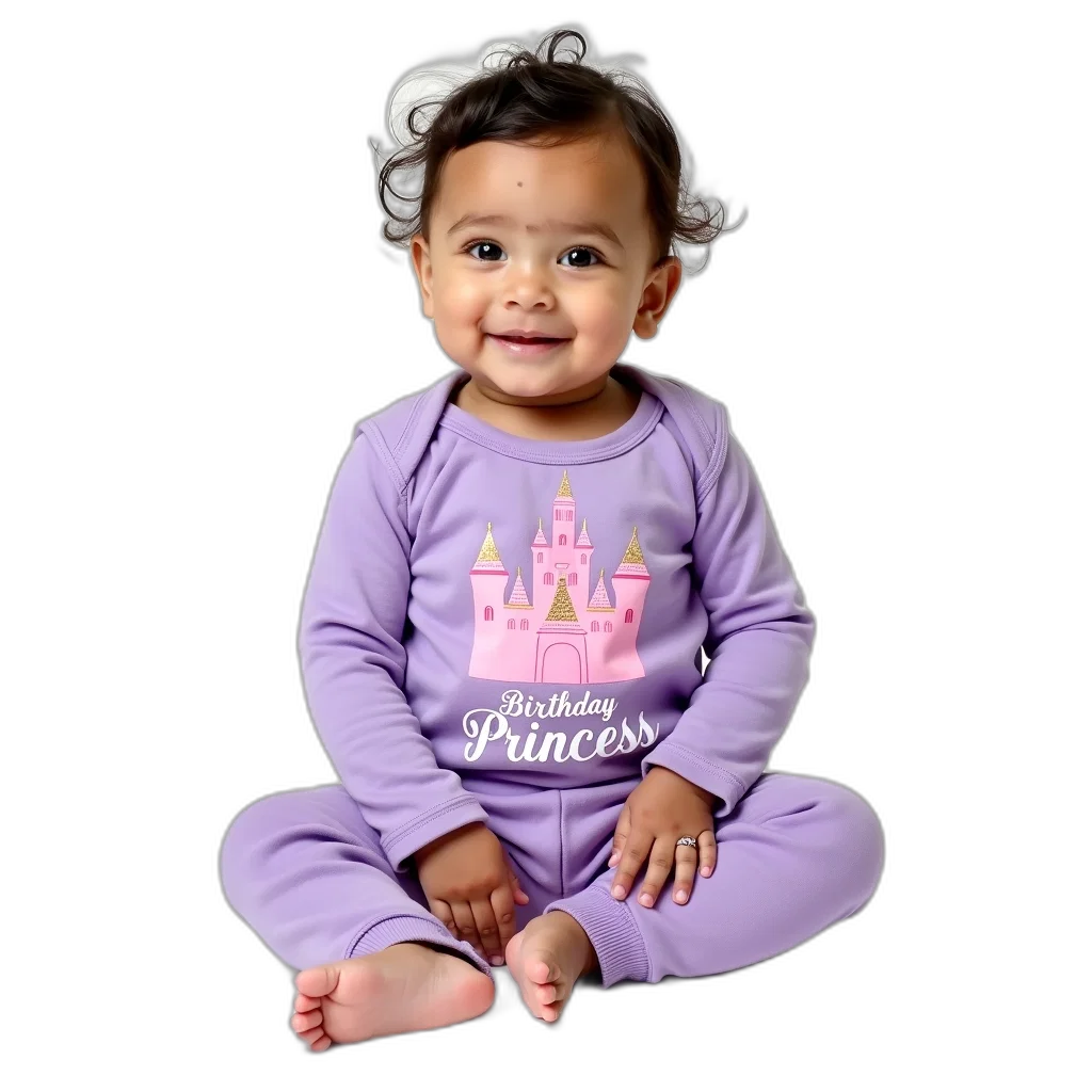 toddler, wearing, purple, onesie transparent PNG cut-out