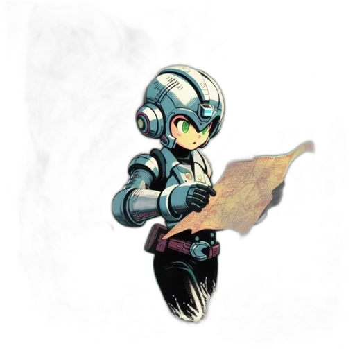 robot, weapon, mask, staff transparent PNG cut-out