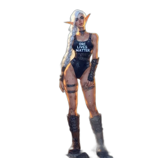 staff, dress, robot, creature transparent PNG cut-out