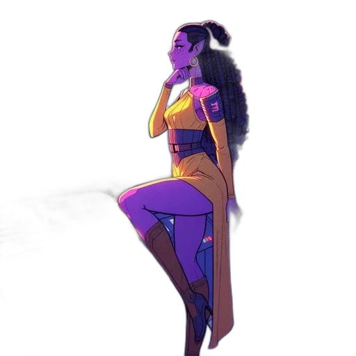 dress, staff, crown, concept art transparent PNG cut-out