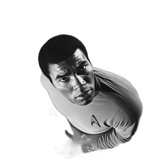 face, robot, jacket, photorealistic transparent PNG cut-out