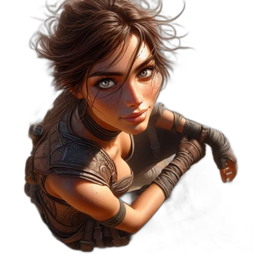 face, fantasy art, concept art, comic book art transparent PNG cut-out