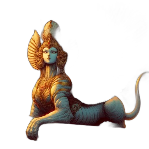 staff, creature, dragon, fantasy art transparent PNG cut-out