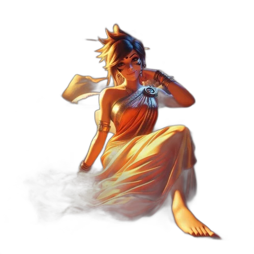 dress, staff, dragon, concept art transparent PNG cut-out