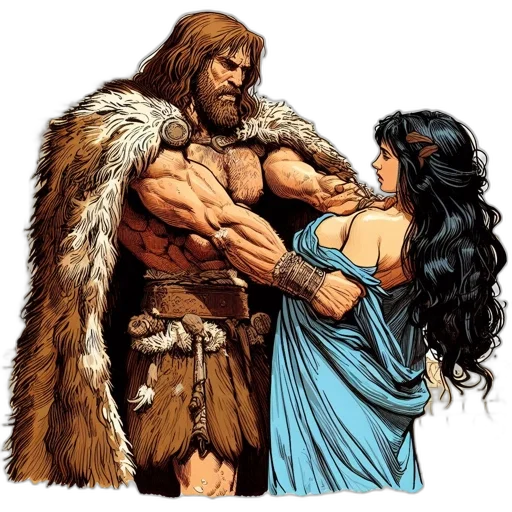 comic book art, fantasy art, concept art, ancient transparent PNG cut-out