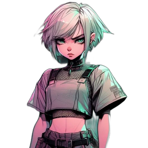 jacket, staff, face, robot transparent PNG cut-out