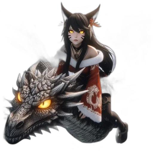 dragon, weapon, staff, fantasy art transparent PNG cut-out