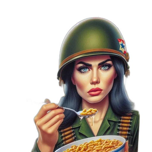 food, weapon, comic book art, photorealistic transparent PNG cut-out