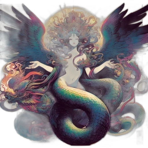dragon, fantasy art, concept art, photorealistic transparent PNG cut-out