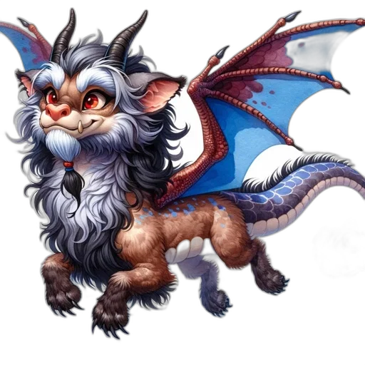 dragon, creature, animal, staff transparent PNG cut-out
