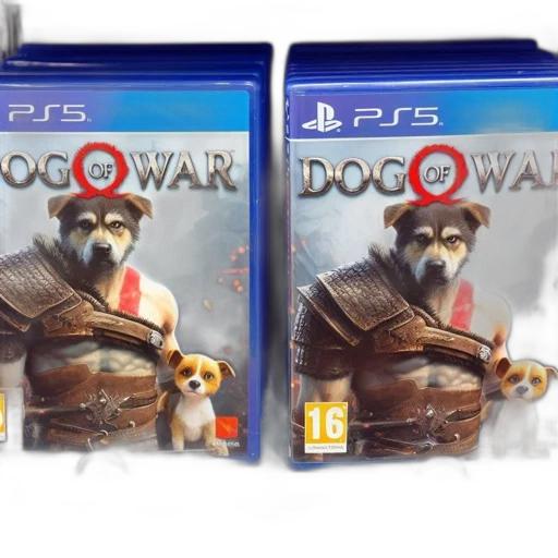 concept art, 3d render, two, dog transparent PNG cut-out