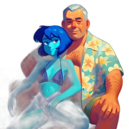 concept art, watercolor, vaporwave, fantasy art transparent PNG cut-out