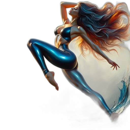 hair, dress, creature, concept art transparent PNG cut-out