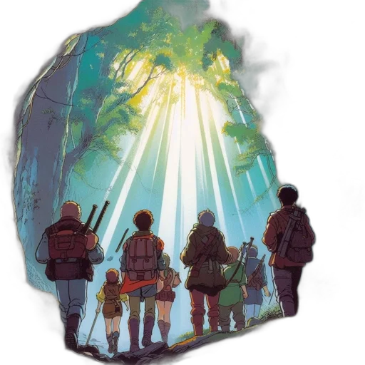 jacket, concept art, watercolor, fantasy art transparent PNG cut-out