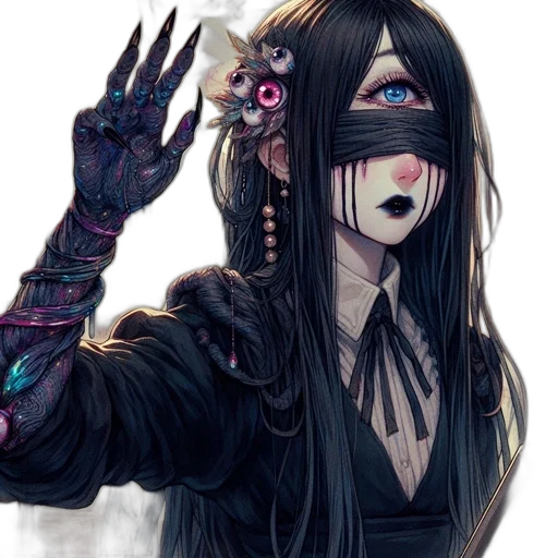 mask, staff, jewelry, fantasy art transparent PNG cut-out