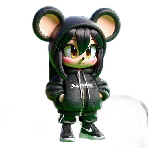 jacket, animal, 3d render, concept art transparent PNG cut-out