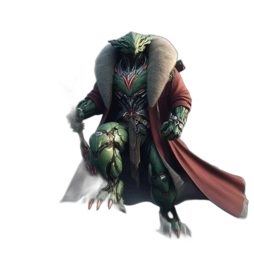 creature, dragon, mask, staff transparent PNG cut-out
