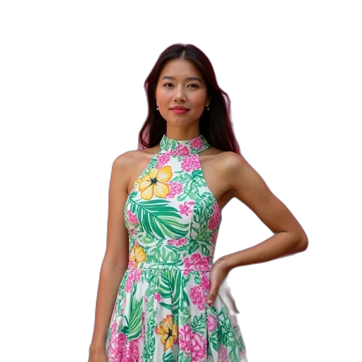 dress, jewelry, photorealistic, 3d render transparent PNG cut-out