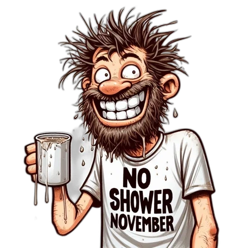 cartoon, comic book art, unkempt, man transparent PNG cut-out