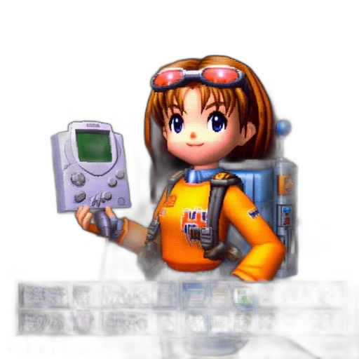 robot, weapon, pixel art, 3d render transparent PNG cut-out