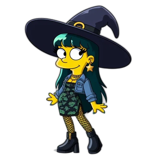 hat, staff, dress, weapon transparent PNG cut-out