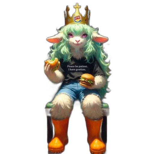 crown, staff, animal, dragon transparent PNG cut-out