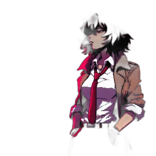 jacket, mask, creature, staff transparent PNG cut-out