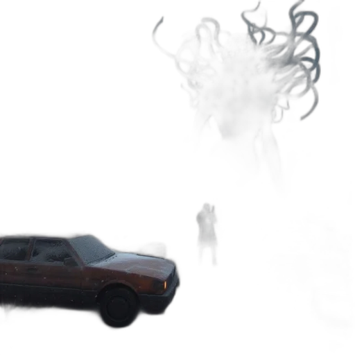 car, creature, hair, concept art transparent PNG cut-out