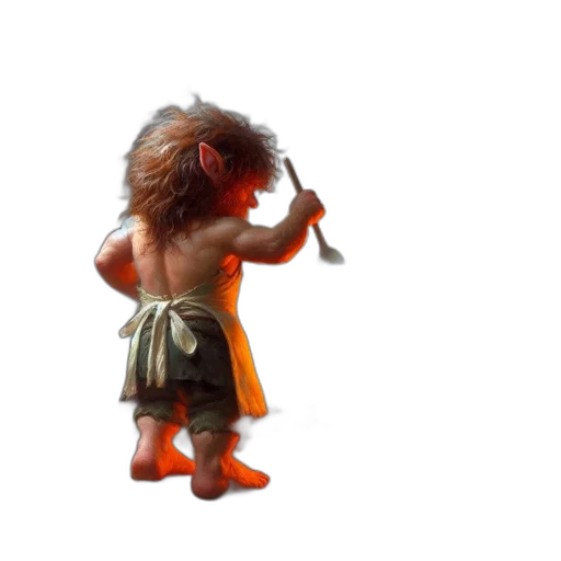 creature, staff, animal, 3d render transparent PNG cut-out