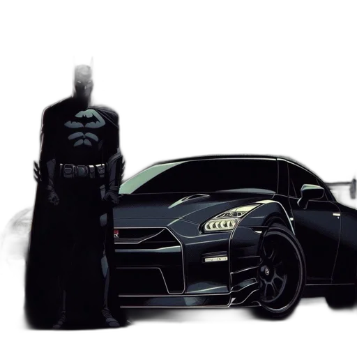 car, concept art, comic book art, 3d render transparent PNG cut-out