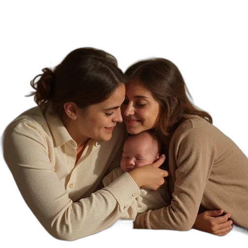 face, photorealistic, flyer, family transparent PNG cut-out