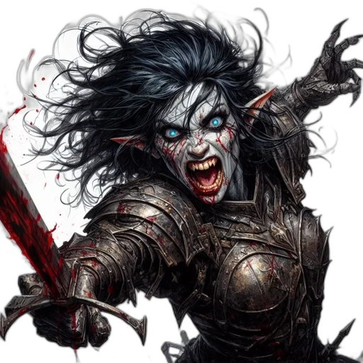 fantasy art, concept art, comic book art, photorealistic transparent PNG cut-out