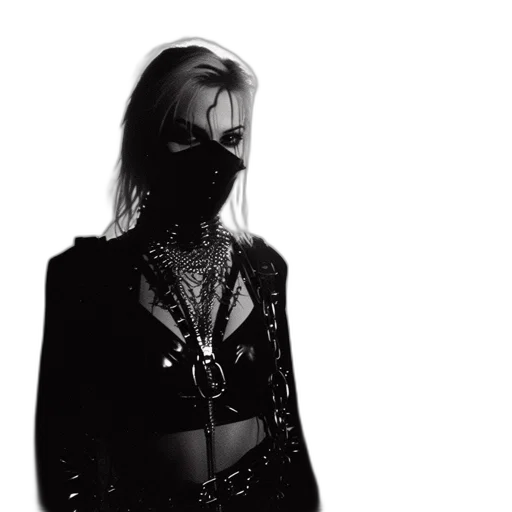 jacket, mask, face, jewelry transparent PNG cut-out