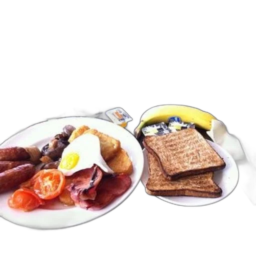 food, photorealistic, 3d render, breakfast transparent PNG cut-out