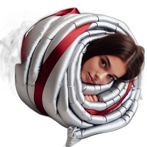mask, jacket, hair, jewelry transparent PNG cut-out